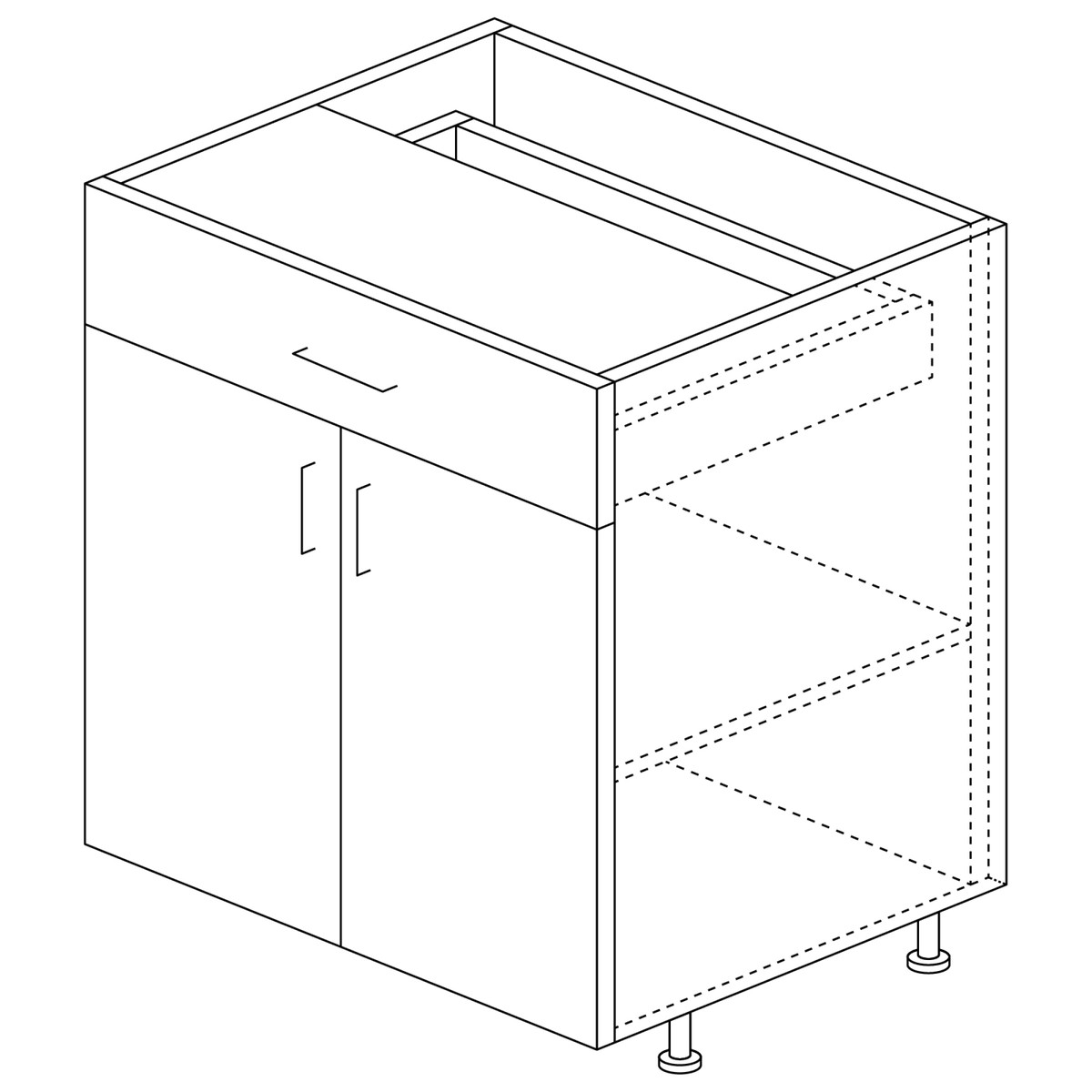 Base Cabinet 1 Drawer 30H x 24D
