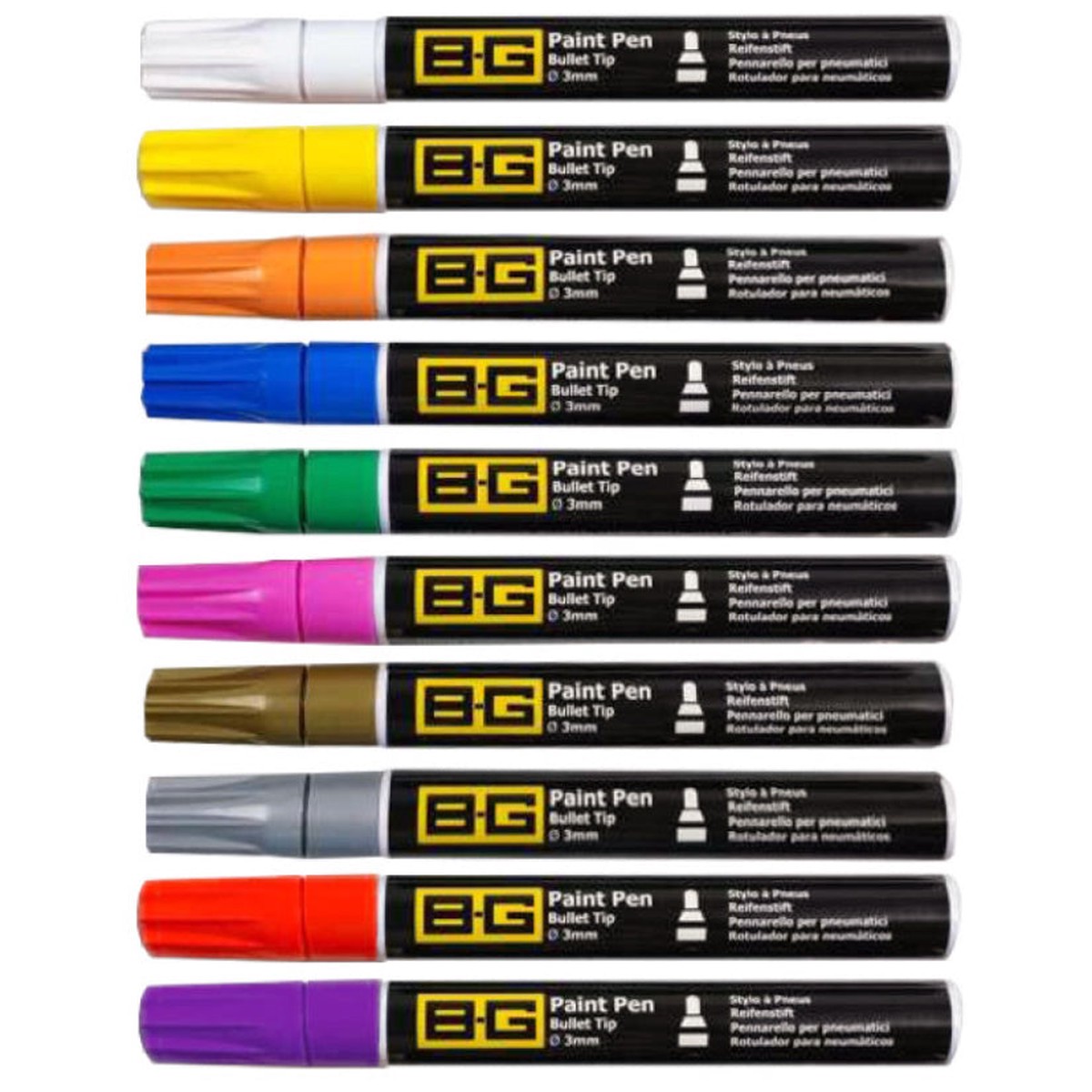 BG Racing Paint Pen - Bullet Tip 3mm Diameter - 6ml