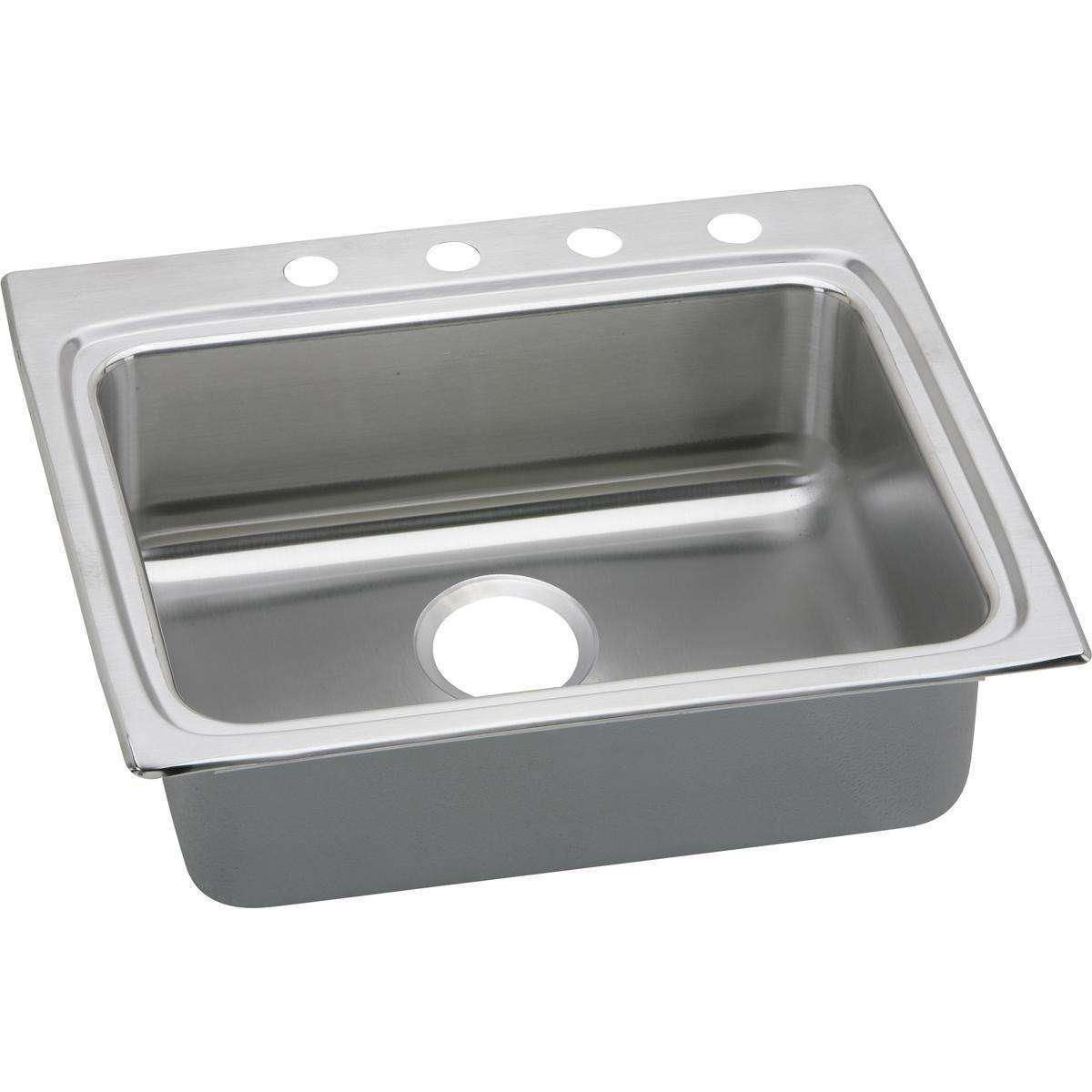 Elkay Lustertone Classic Stainless Steel 258221 x 228221 x 68221 Single Bowl Drop-in ADA Sink LRADQ2522601