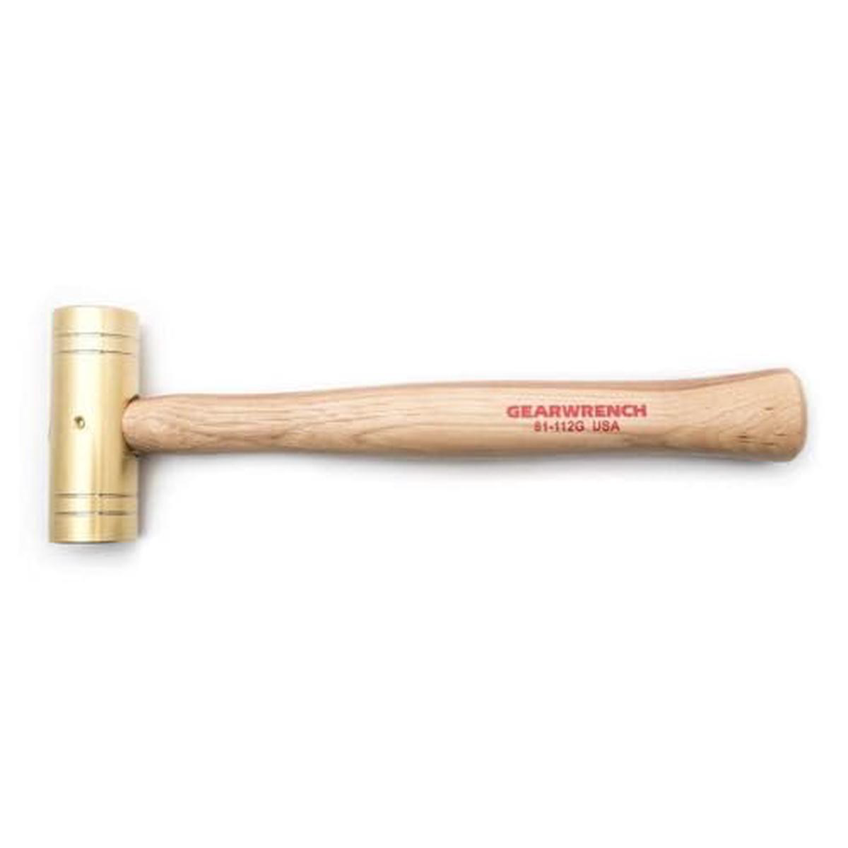 GEARWRENCH Brass Hammer with Hickory Handle 2 lb 8211 81-112G Gold
