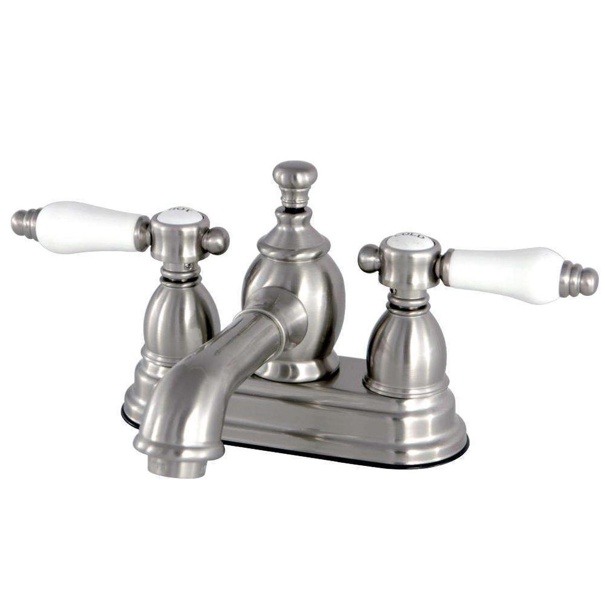 Kingston Brass KS7008BPL 4 in Centerset Bathroom Faucet Brushed Nickel