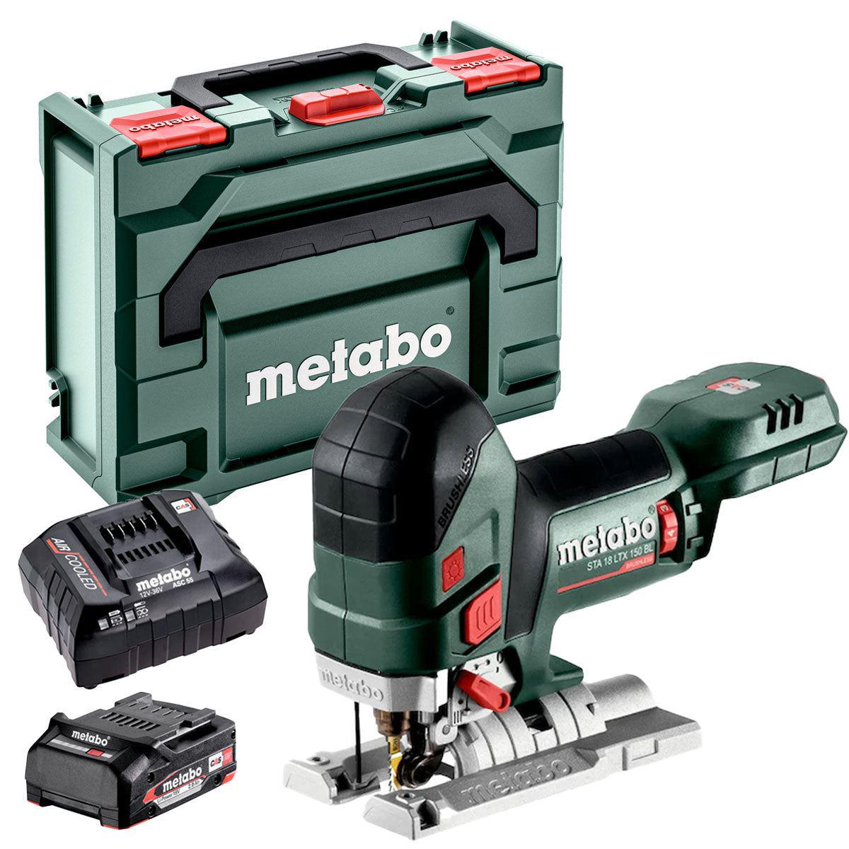 Metabo STA 18 LTX 150 BL 18V Brushless Body Grip Jigsaw with 1 x 20Ah Battery Charger Metabox