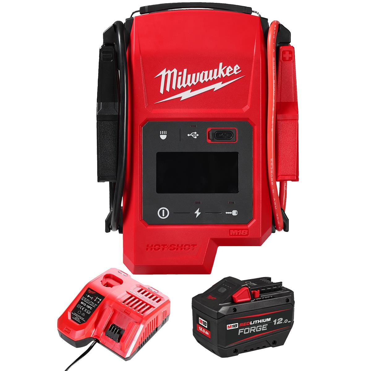 Milwaukee M18JS2000-0 18V Jump Starter with 1 x 120Ah Battery Charger