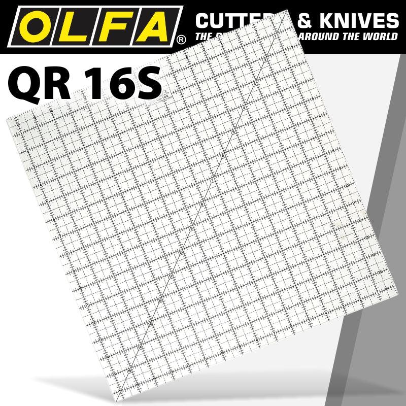 OLFA QUILT RULER 16' X 16' SQUARE WITH GRID RUL QR-16S
