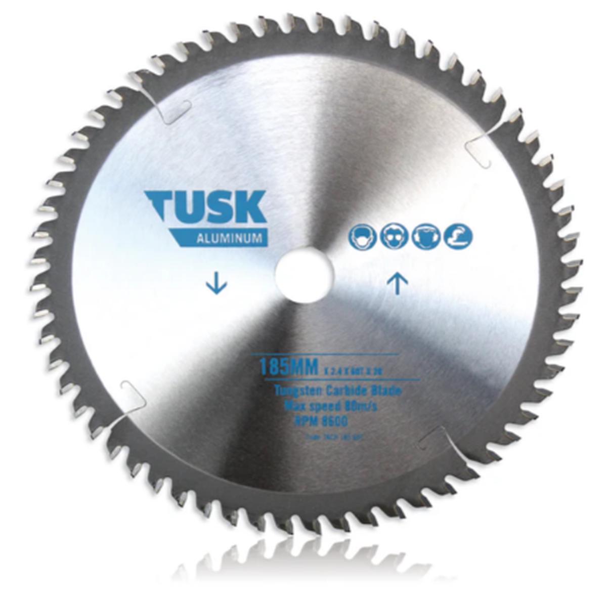 Tusk Heavy Duty Aluminum Tungsten Carbide Blades - 115mm x2.5/1.6 x 22T x 22.23 ,125mm x 2.5/1.6 x 26T x 22.23 ,160mmx 2.2/1.6 x 60T x 25.4 ,210mm x 2.4/1.8 x 60T x 30 & 235mm x 2.6/2.0 x 80
