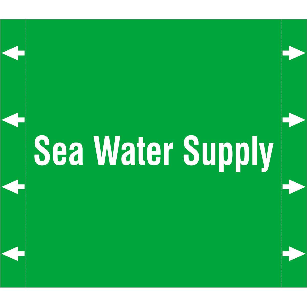 Brady ISO 20560 Pipe Markers  Water White on Green 240  210 mm | 314266