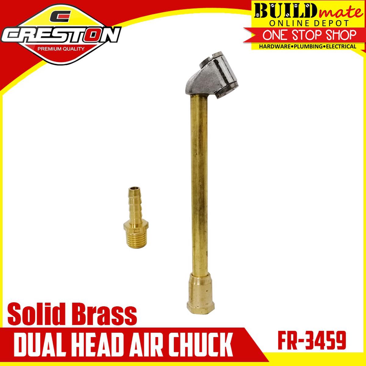 CRESTON Solid Brass Dual Head Air Chuck FR-3459 BUILDMATE