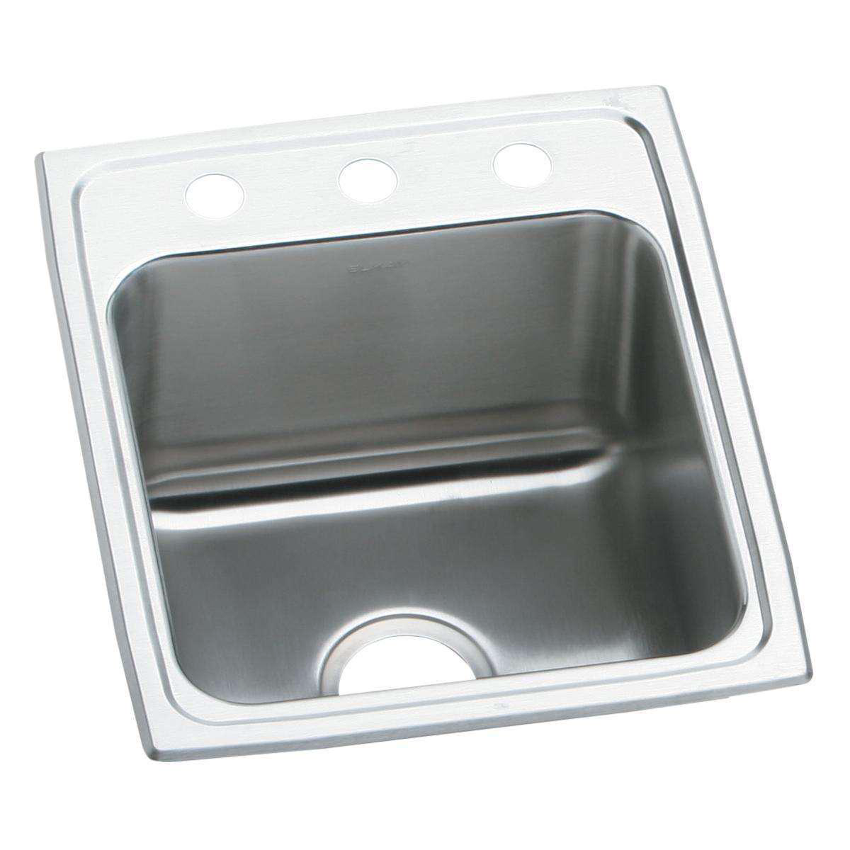 Elkay Lustertone Classic Stainless Steel 158221 x 228221 x 58221 Single Bowl Drop-in ADA Sink LRAD1522503