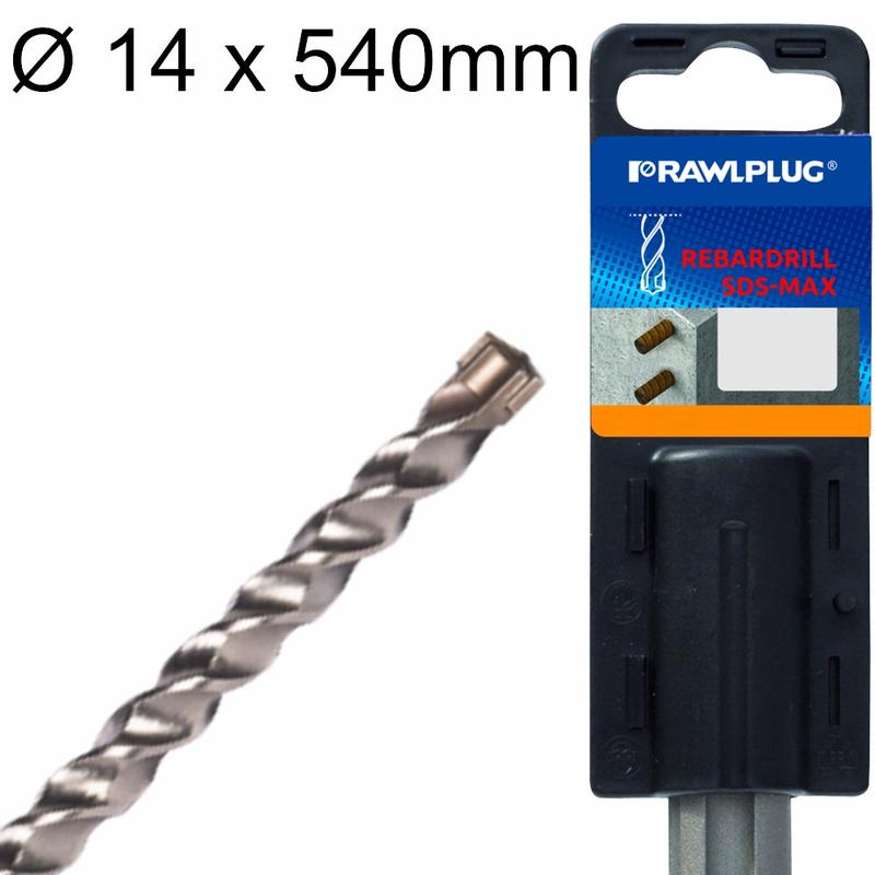 RAWLPLUG 14X400X540MM REBARDRILL SDS MAX RAW RT-MAXR-14-540