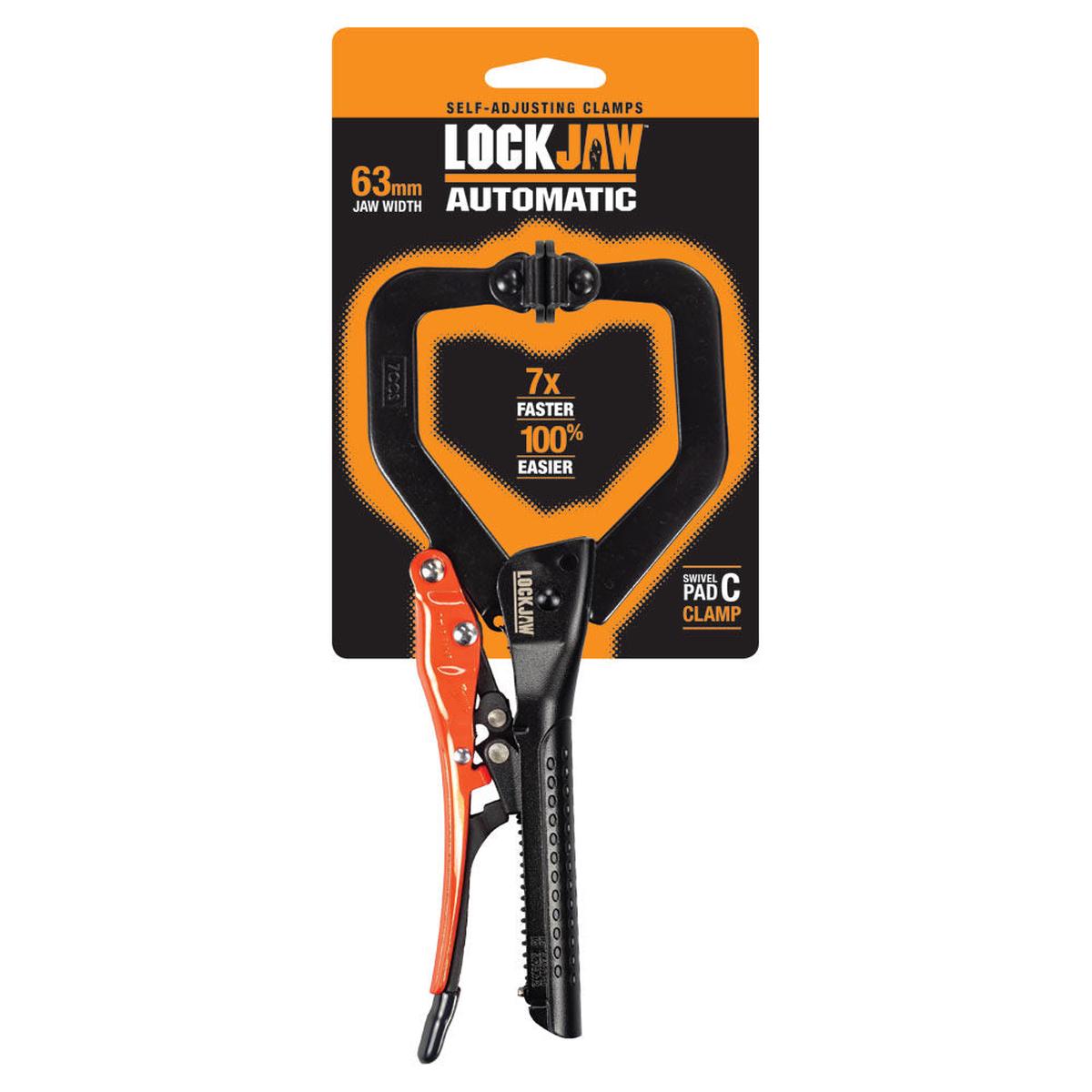Self Adjusting C Clamp With Swivel Pads 230Mm