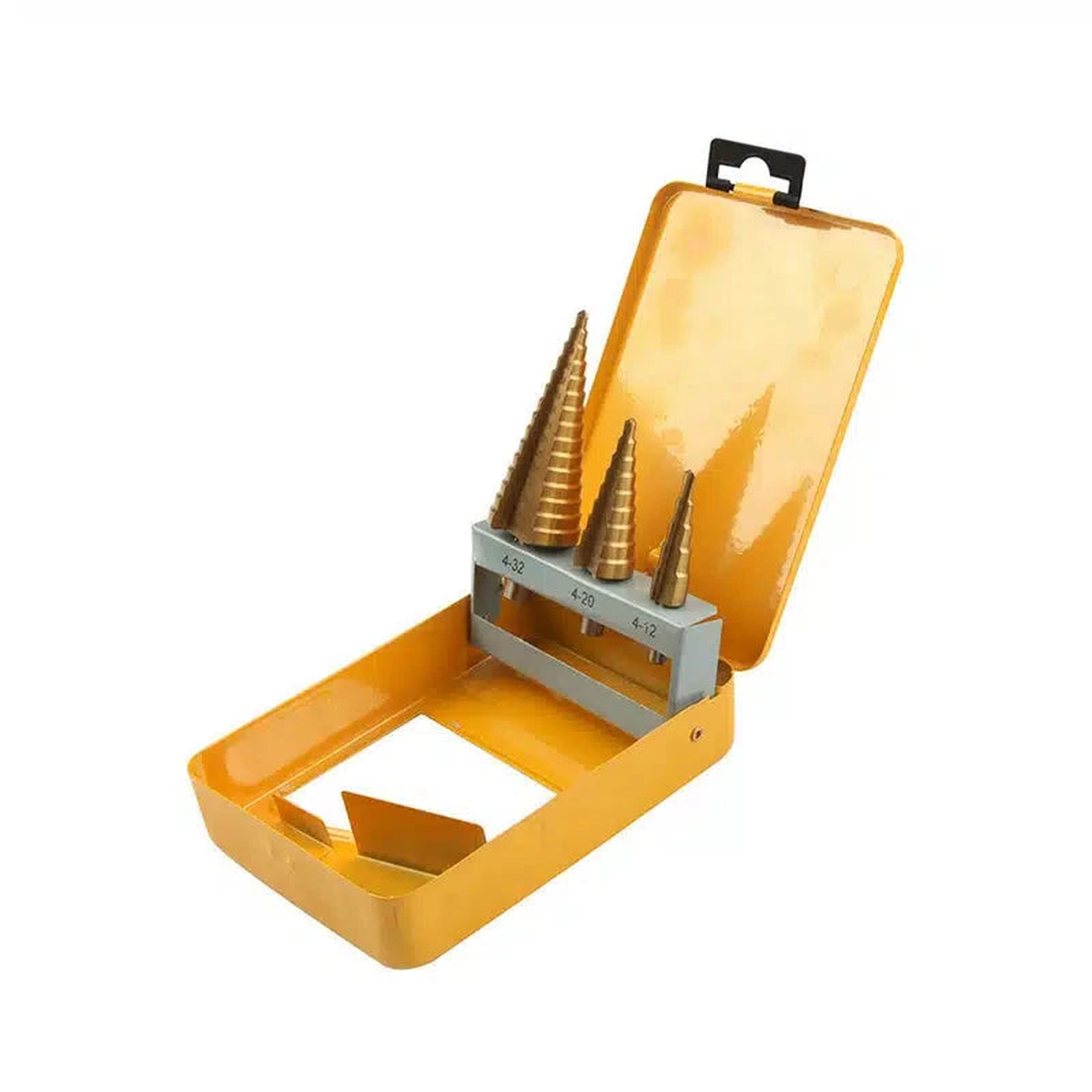 Tolsen 3pcs Titanium Coated Step Drill Bit Set 75878