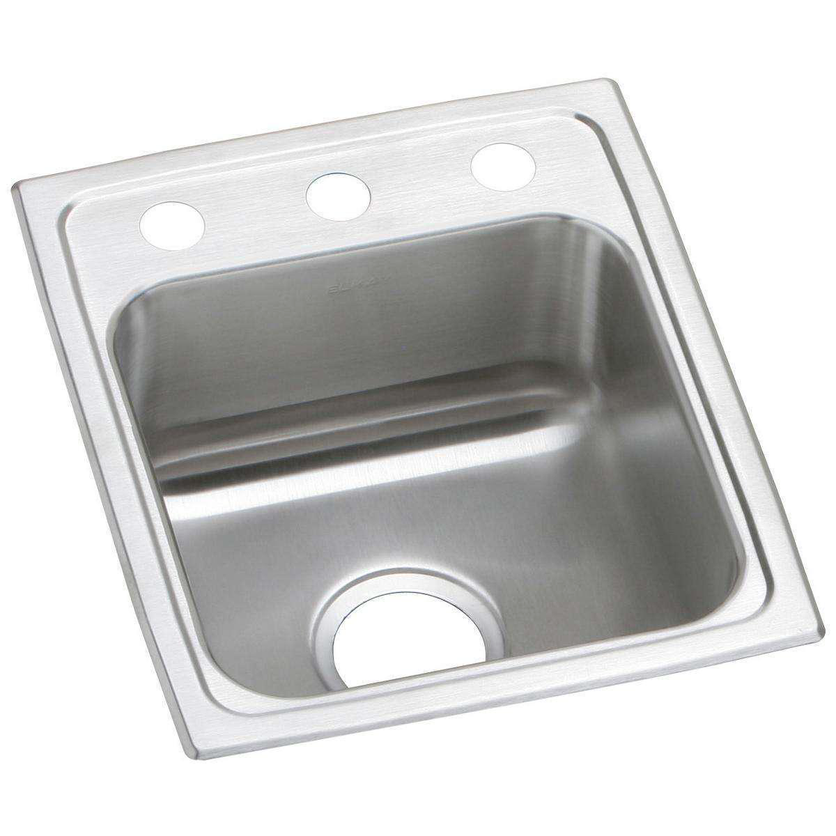 Elkay Celebrity Stainless Steel 158221 x 17-128221 x 7-188221 2-Hole Single Bowl Drop-in Bar Sink PSR15172