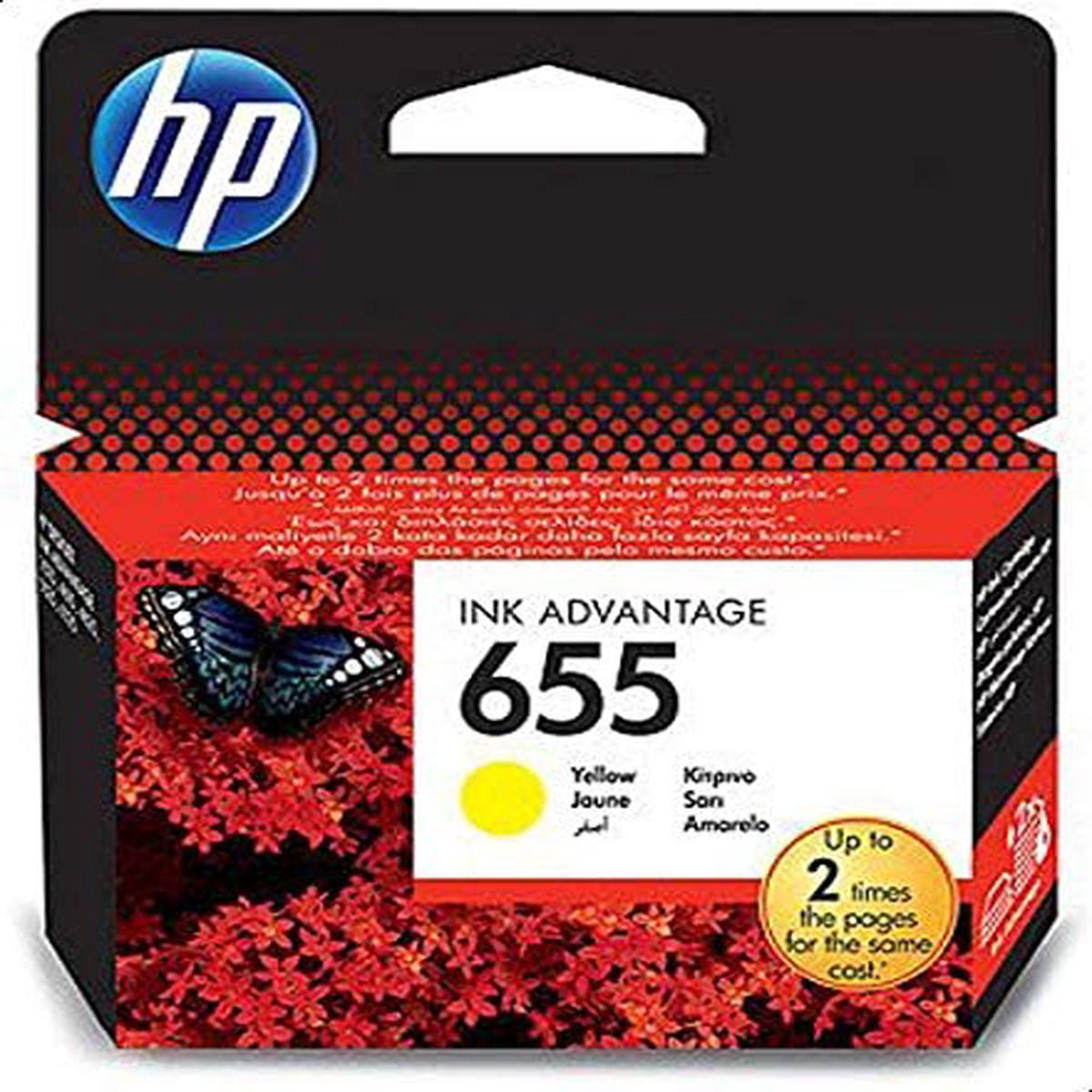 HP 655 Yellow Original Ink Advantage Cartridge CZ112AE