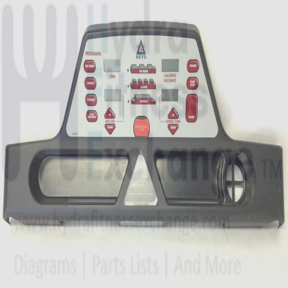 Keys Smooth Fitness Encore HealthTrainer Treadmill Display Console Panel 07-0026
