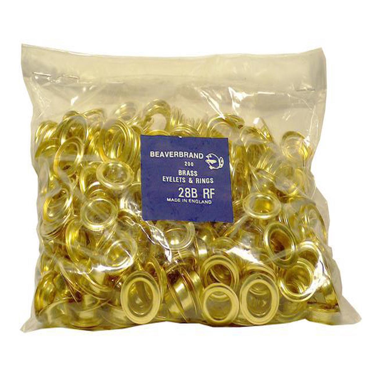 KRAFT BRASS EYELETS & RINGS 12.7 x 7.14MM (NO. 21B) ( DISCONTINUED)  HER21B