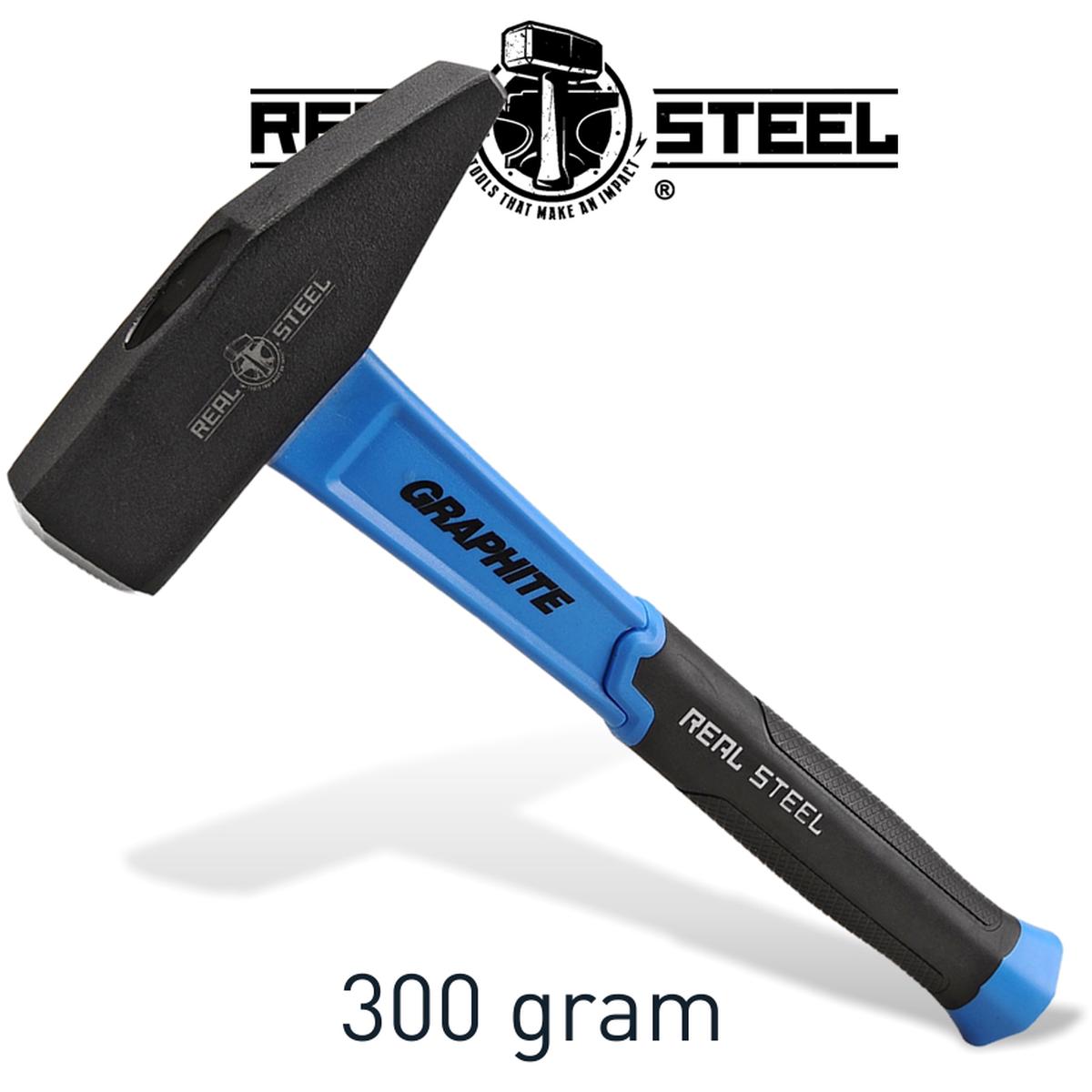 REAL STEAL HAMMER MACHINIST 300G 10.5OZ GRAPHITE HANDLE  RSH0552