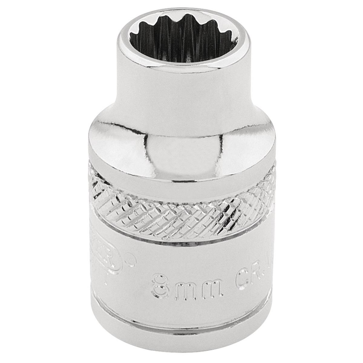 Draper 32768 HI-TORQ 12 Point Socket, 3/8" Sq. Dr., 8mm