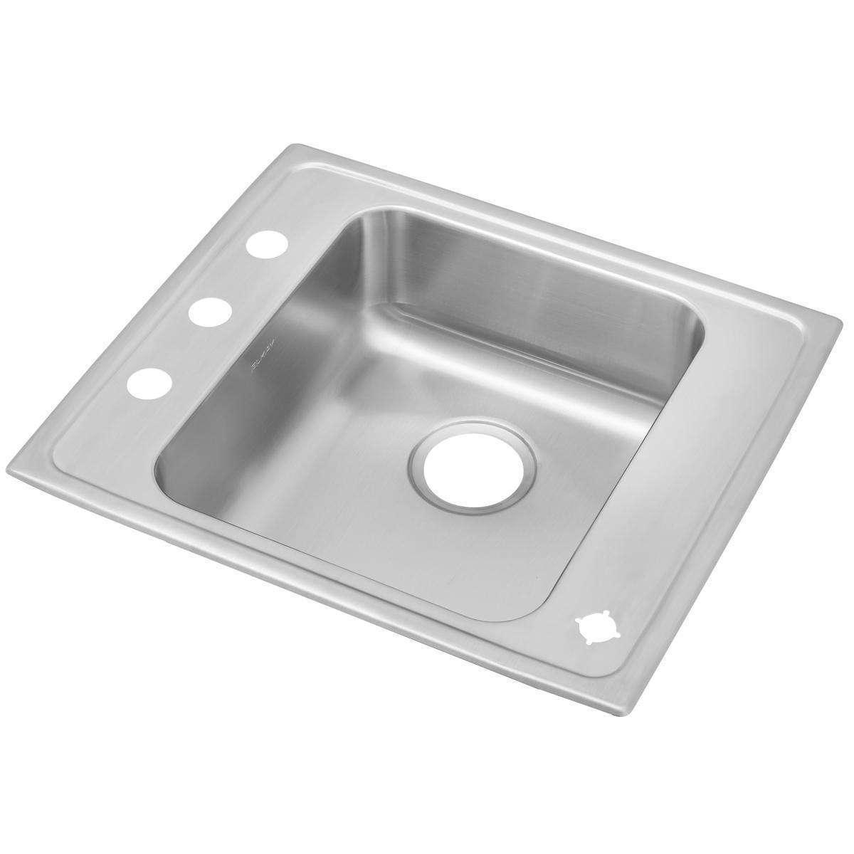 Elkay Lustertone Classic Stainless Steel 258221 x 228221 x 5-128221 Single Bowl Drop-in Classroom ADA Sink DRKAD2522552