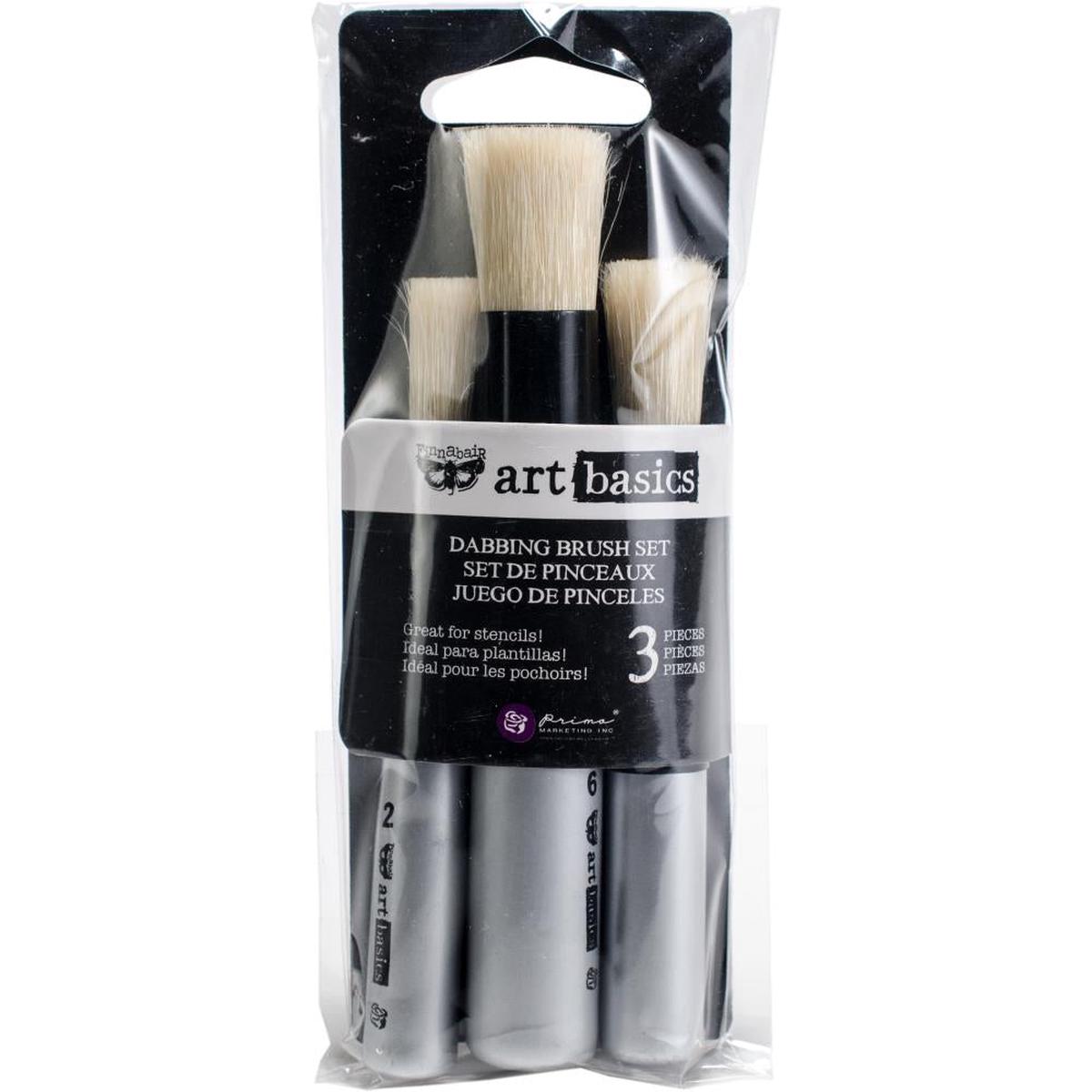 Finnabair Art Basics Dabbing Brushes 3/Pkg 25", .5" & .625"