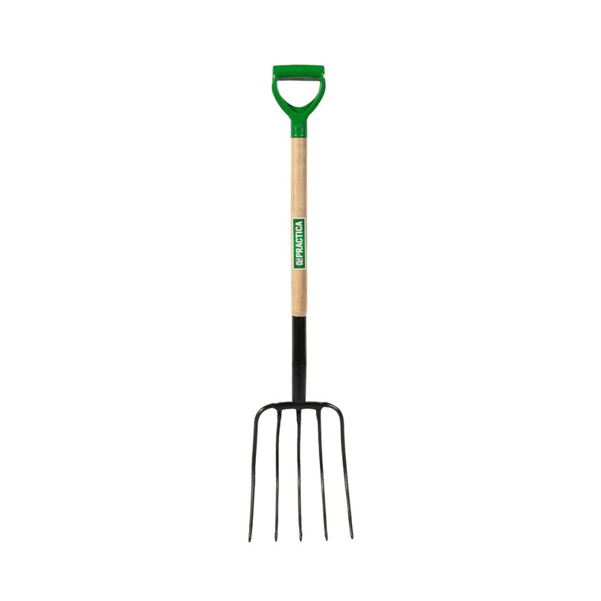 Garant Practica Manure Fork 5-tine - Wood Handle D-grip