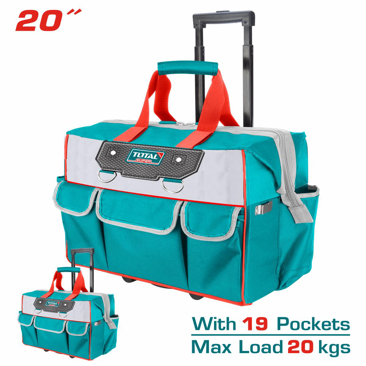 Total tools Industrial Rolling rigid tool bag 20\  THRRTB2012