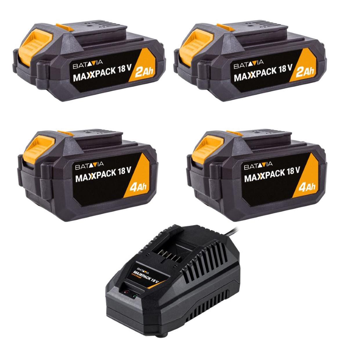 18V Power Pack  4 Batteries & Fast Charger