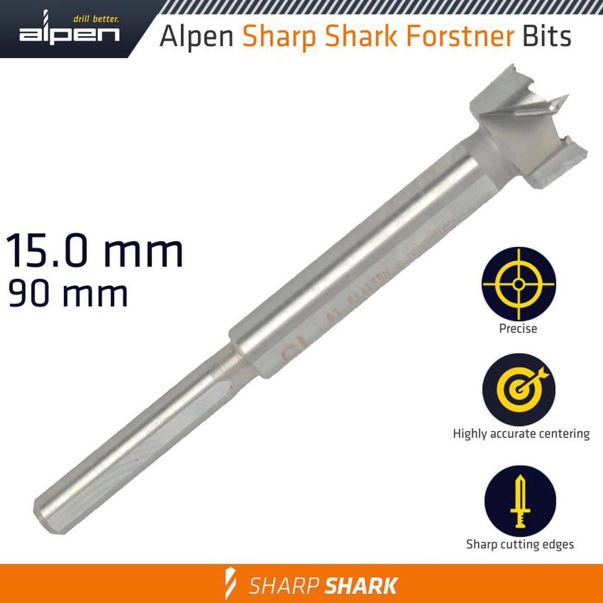 ALPEN FORSTNER DRILL BIT SHARP SHARK 15MM ALP239015