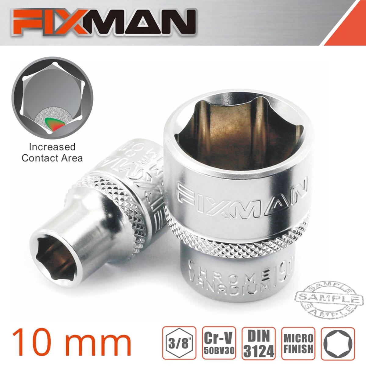 FIXMAN FIXMAN 3/8' DRIVE HEX SOCKET 10MM FIX H0203M