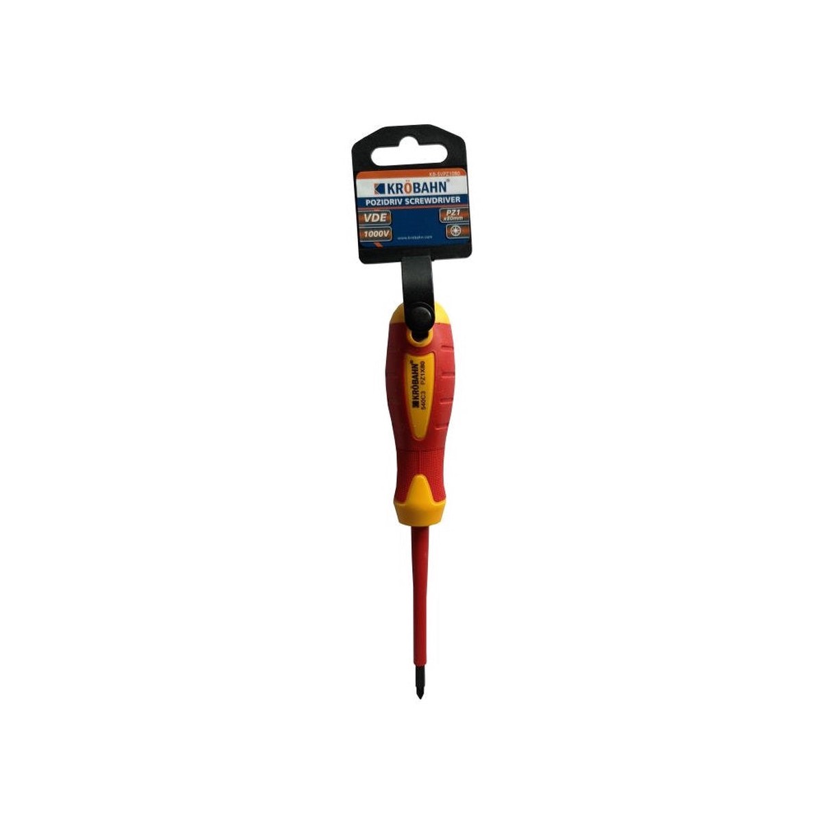 Insulated screwdriver VDE Pozidriv, PZ1 x 80 mm