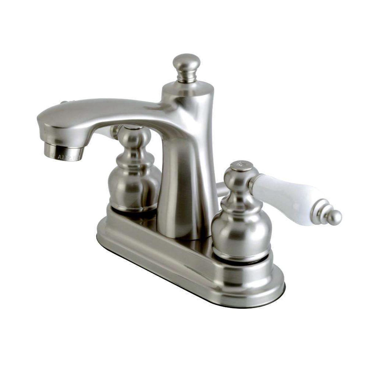 Kingston Brass FB7628PL 4 in Centerset Bathroom Faucet Brushed Nickel