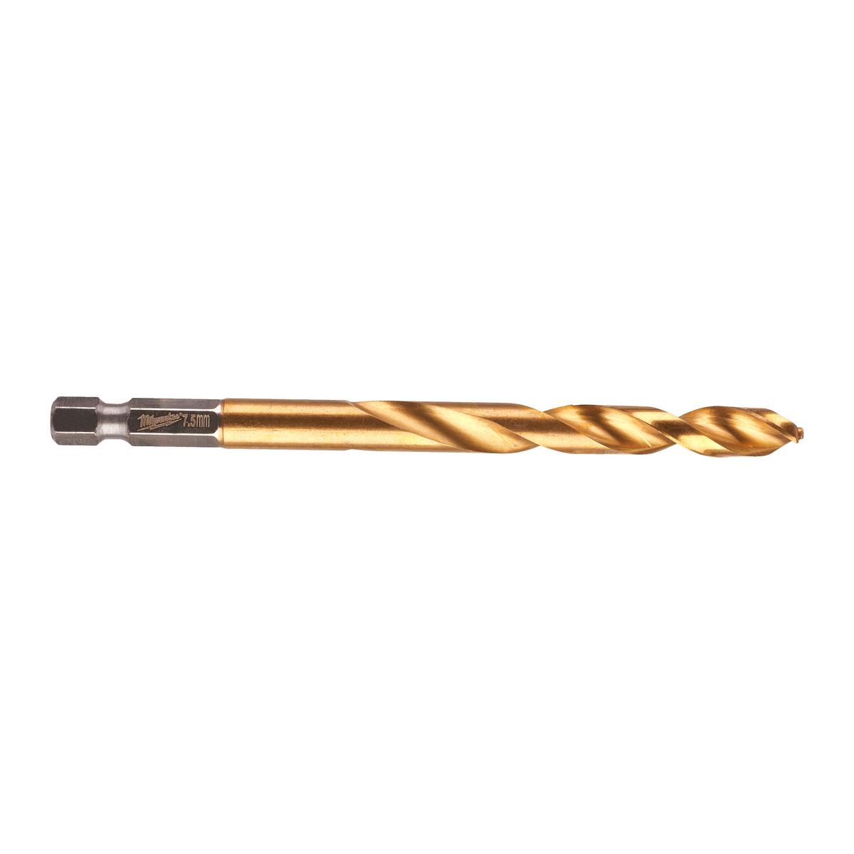 Milwaukee metal drill HSS-G TiN RED HEX 7.5x67mm SHOCKWAVE 48894718