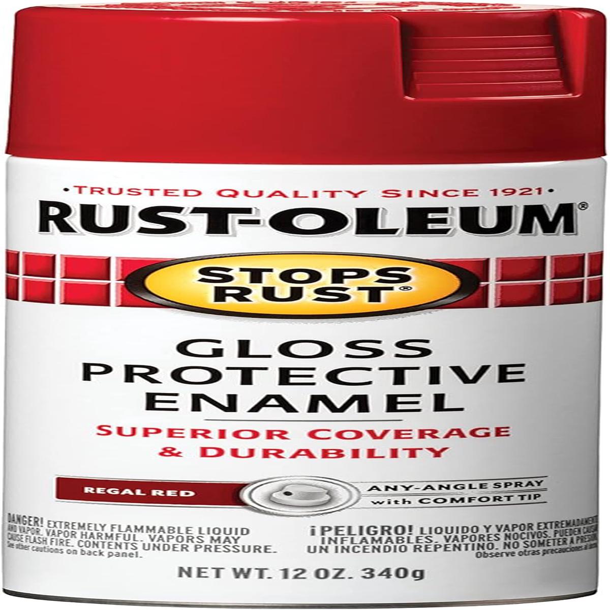 Rust-Oleum 7765830-6PK Stops Rust Spray Paint, 12 oz, Gloss Regal Red, 6 Pack