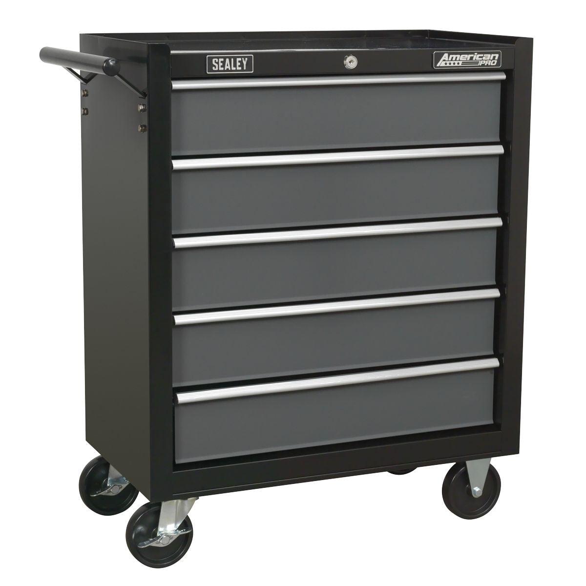 Sealey American PRO Rollcab 5 Drawer - Black/Grey - AP2505B