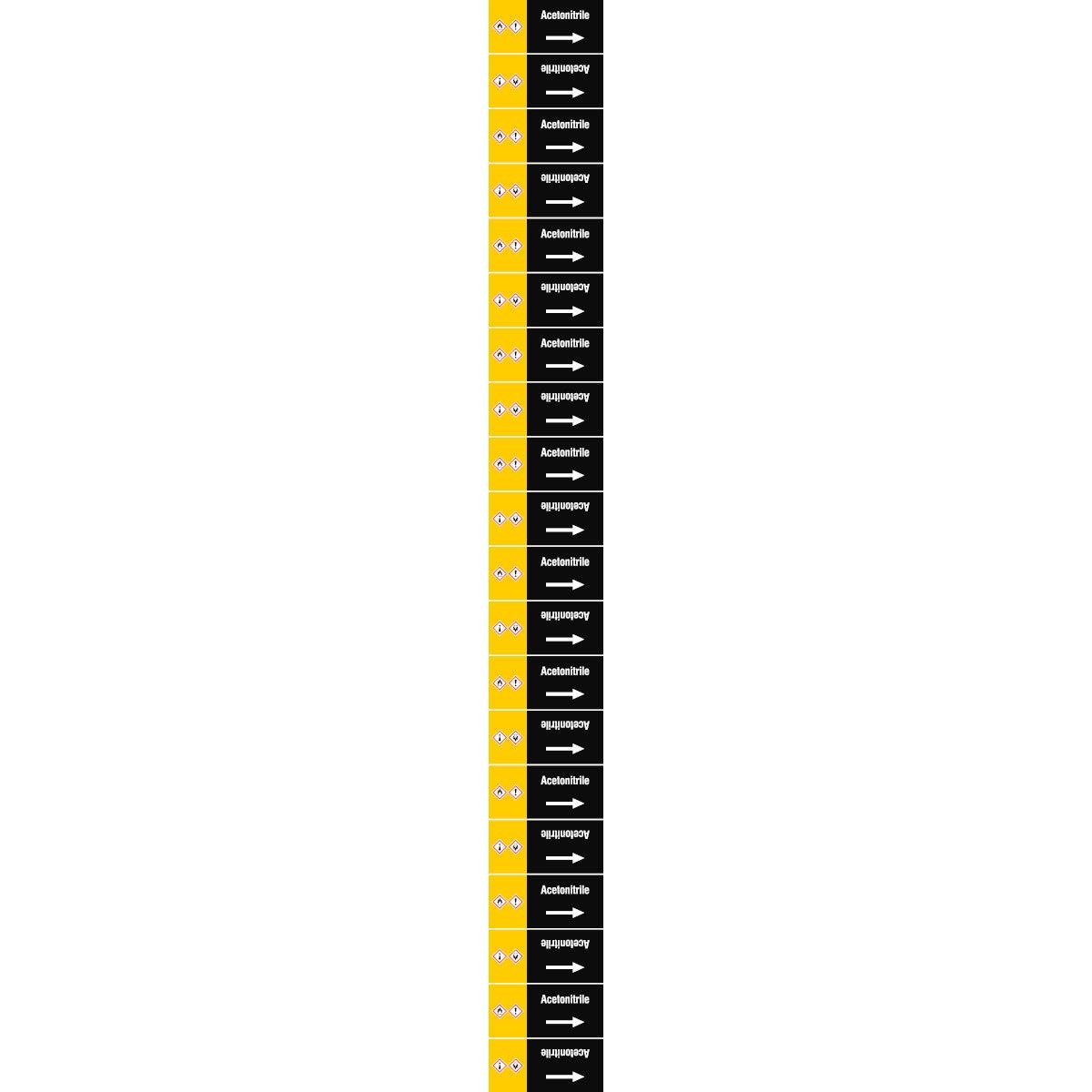 Brady ISO 20560 Pipe Markers - Other liquids | White on Black | 180.00 mm x 1700.00 mm | 314960