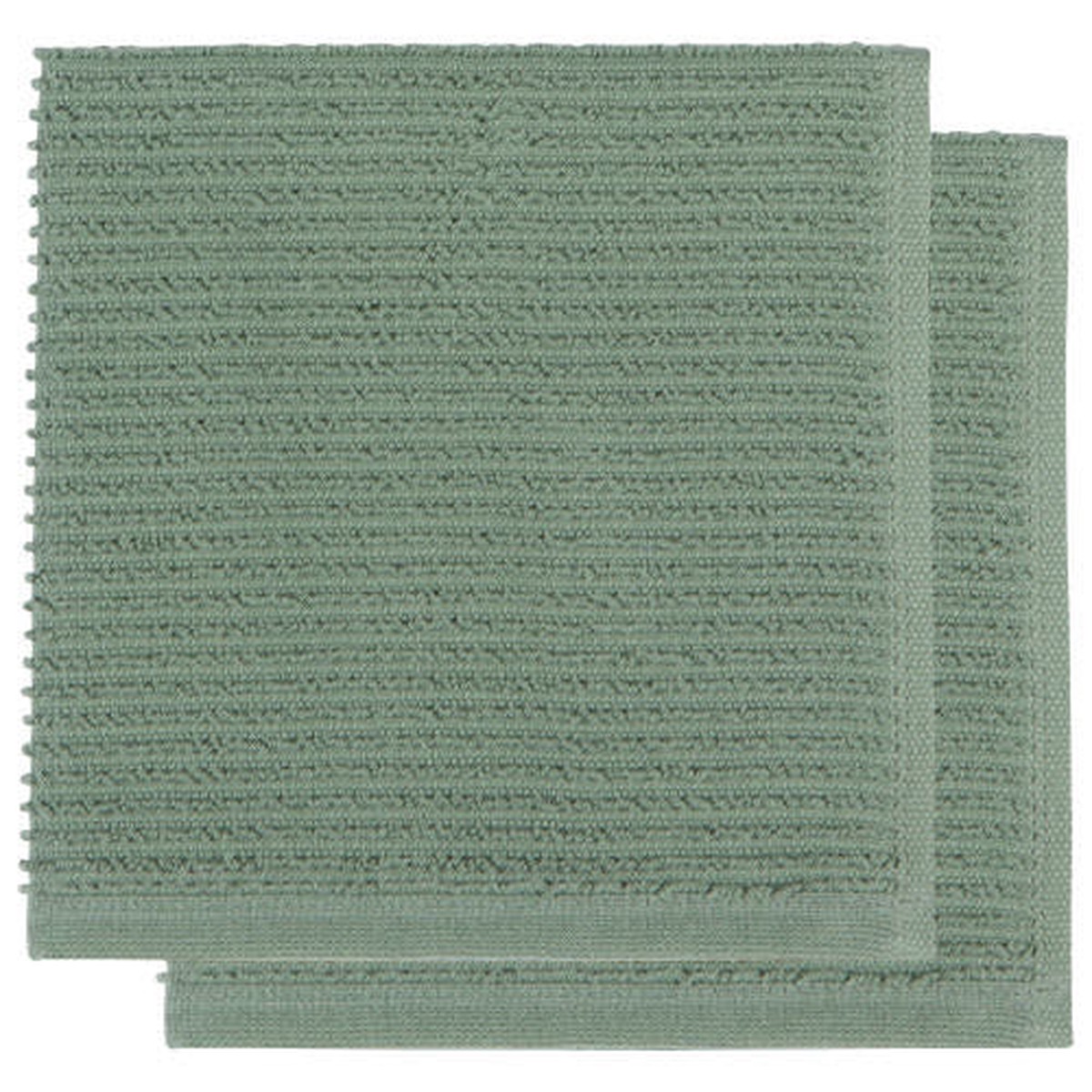 Dishcloth Ripple Set/2 - Elm Green