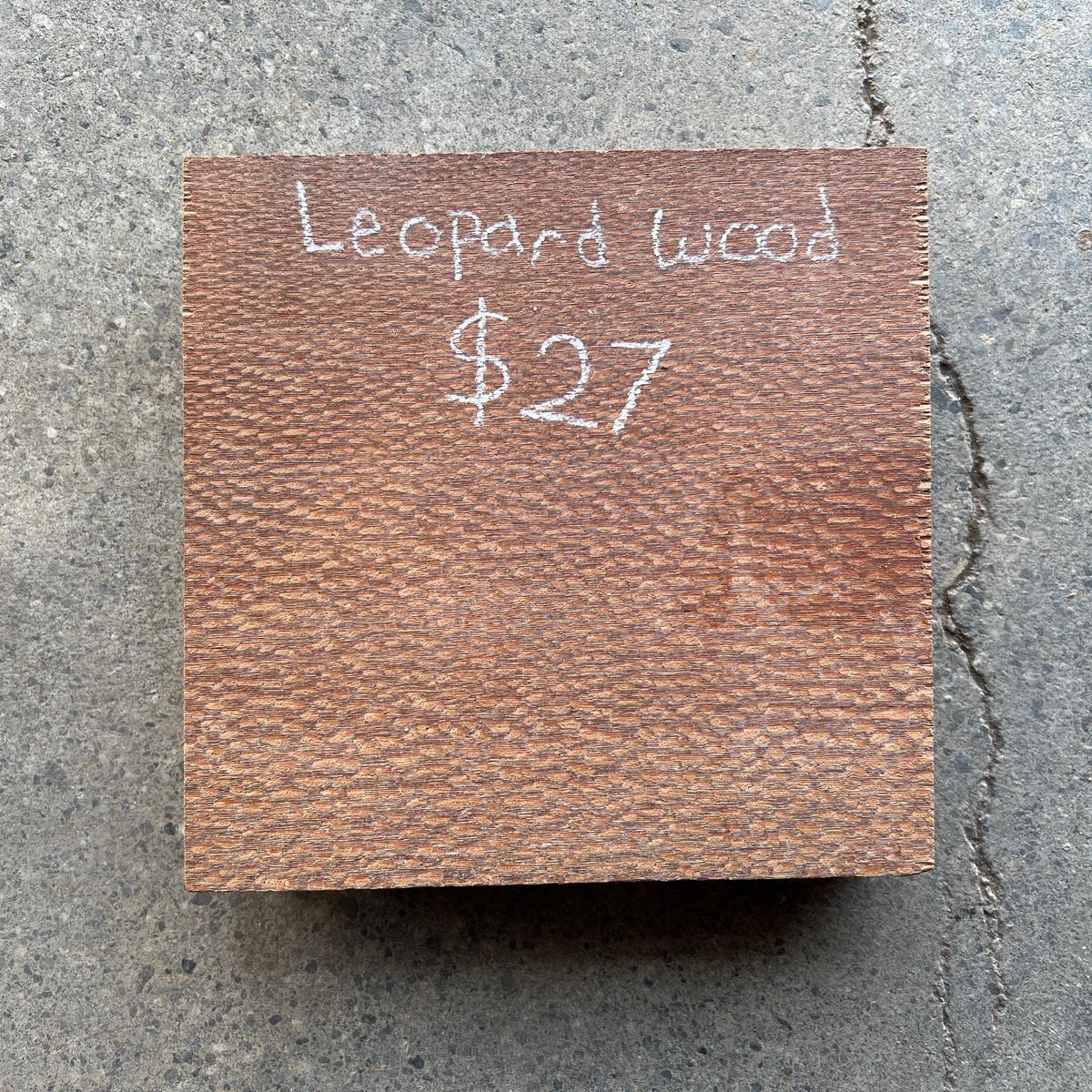 Leopard Wood 8x8x2