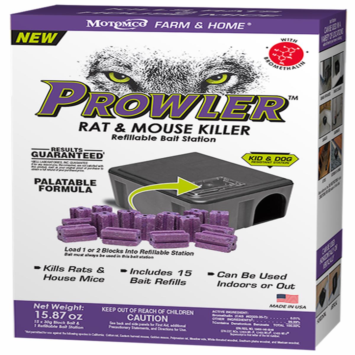 Prowler - Mouse & Rat Refillables plus Bait Station - 1oz blocks 15ct