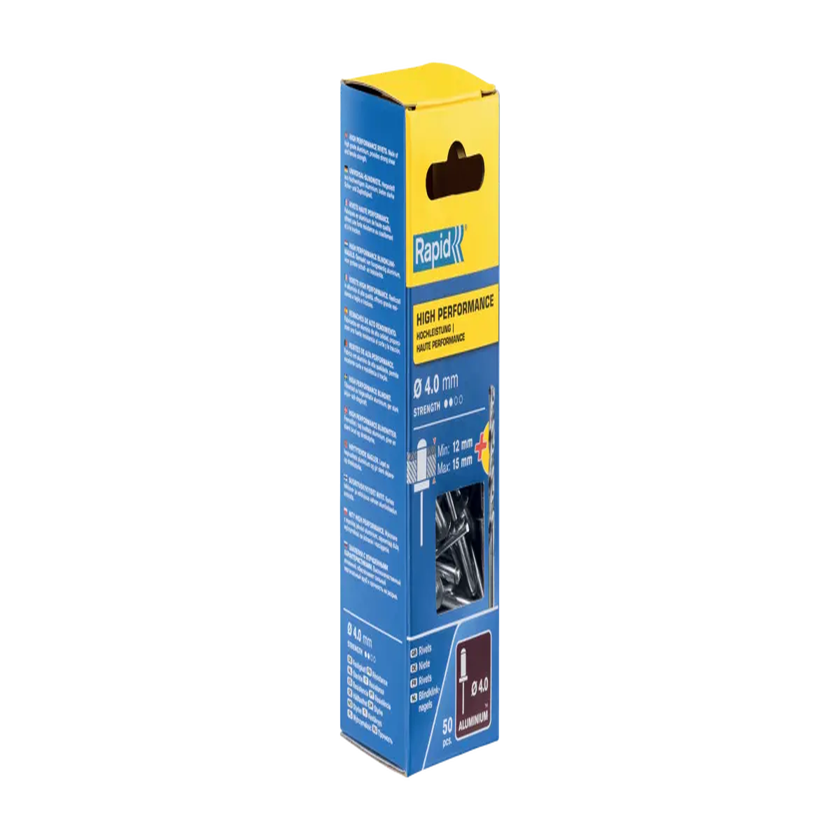 RIVETS 4X18MM ALU + DRILL BIT B