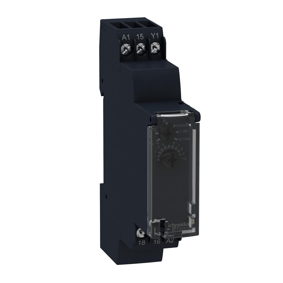 Schneider On-delay timing relay 1 s..100 h 24..240 V AC 1 OC  RE17RAMU