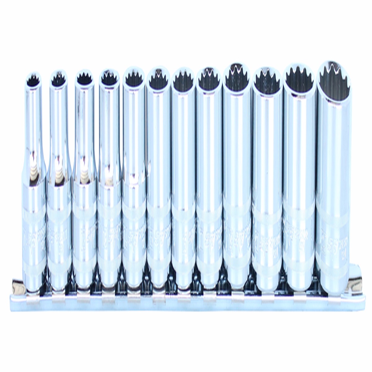 Socket Rail 1/2Dr 6Pt 12Pc Metric