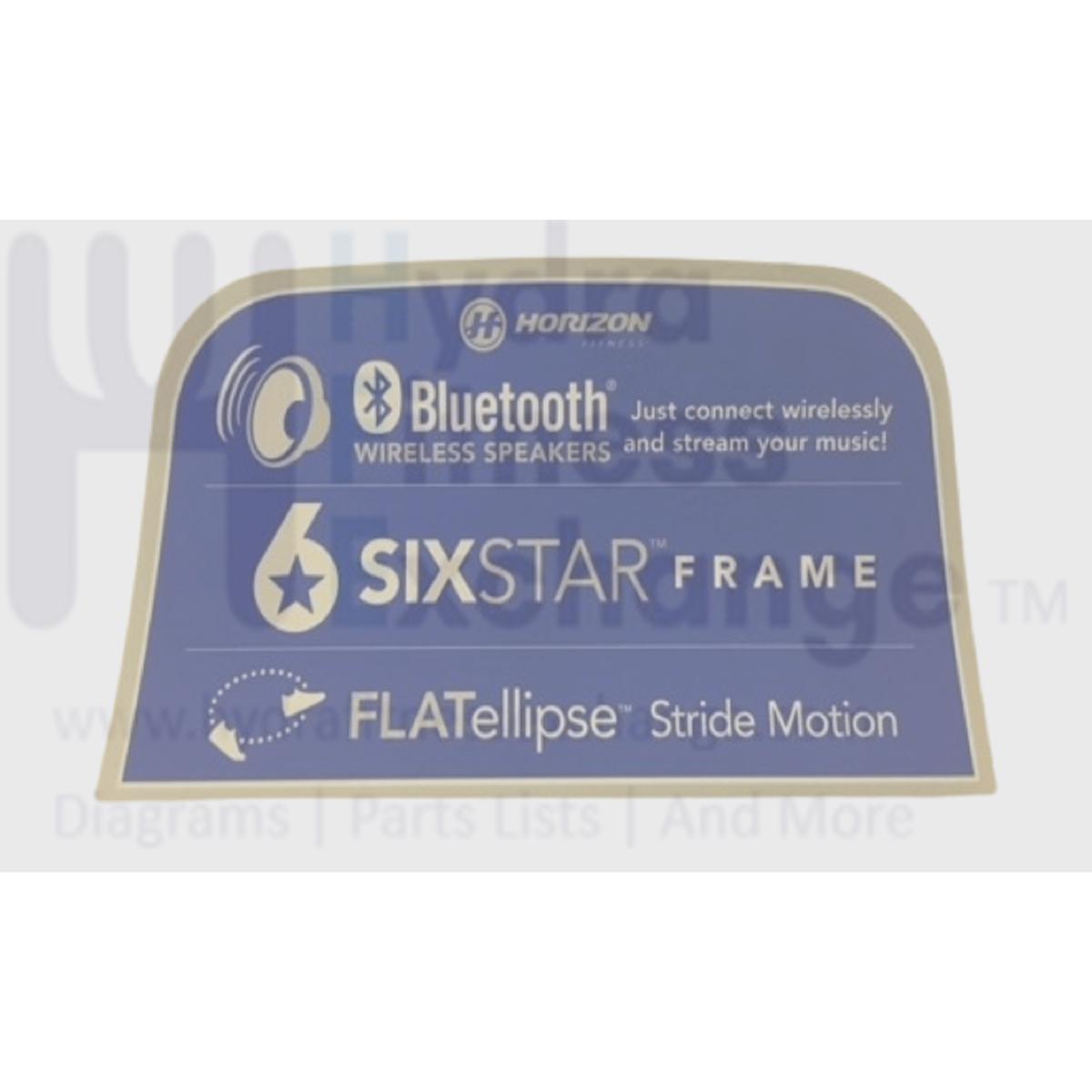Horizon Fitness EX59-3 - EP716 EX59-3 - EP716 - EP283 Elliptical Console Overlay Pop Sticker 1000419667