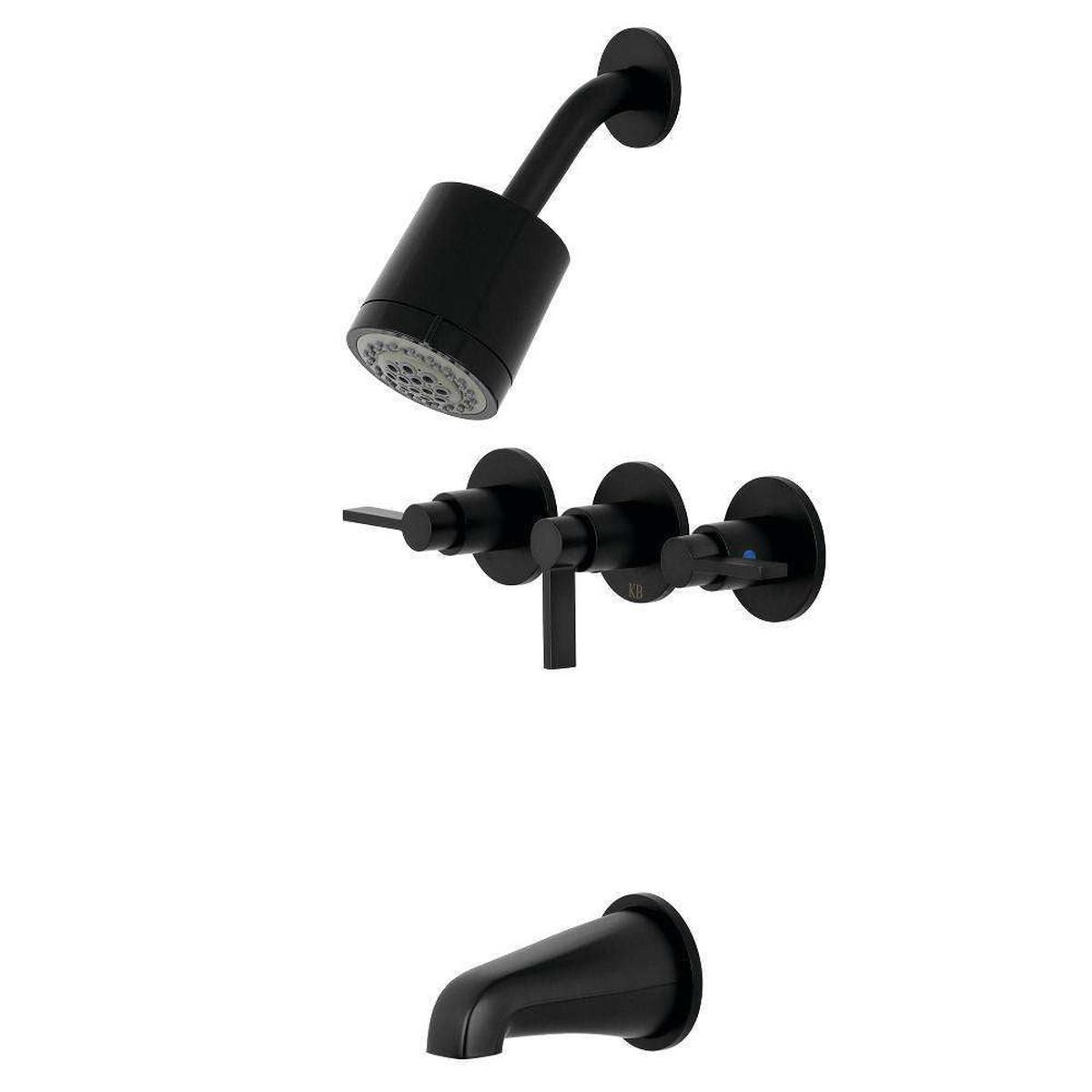 Kingston Brass KB NDL NuvoFusion Three-Handle Tub