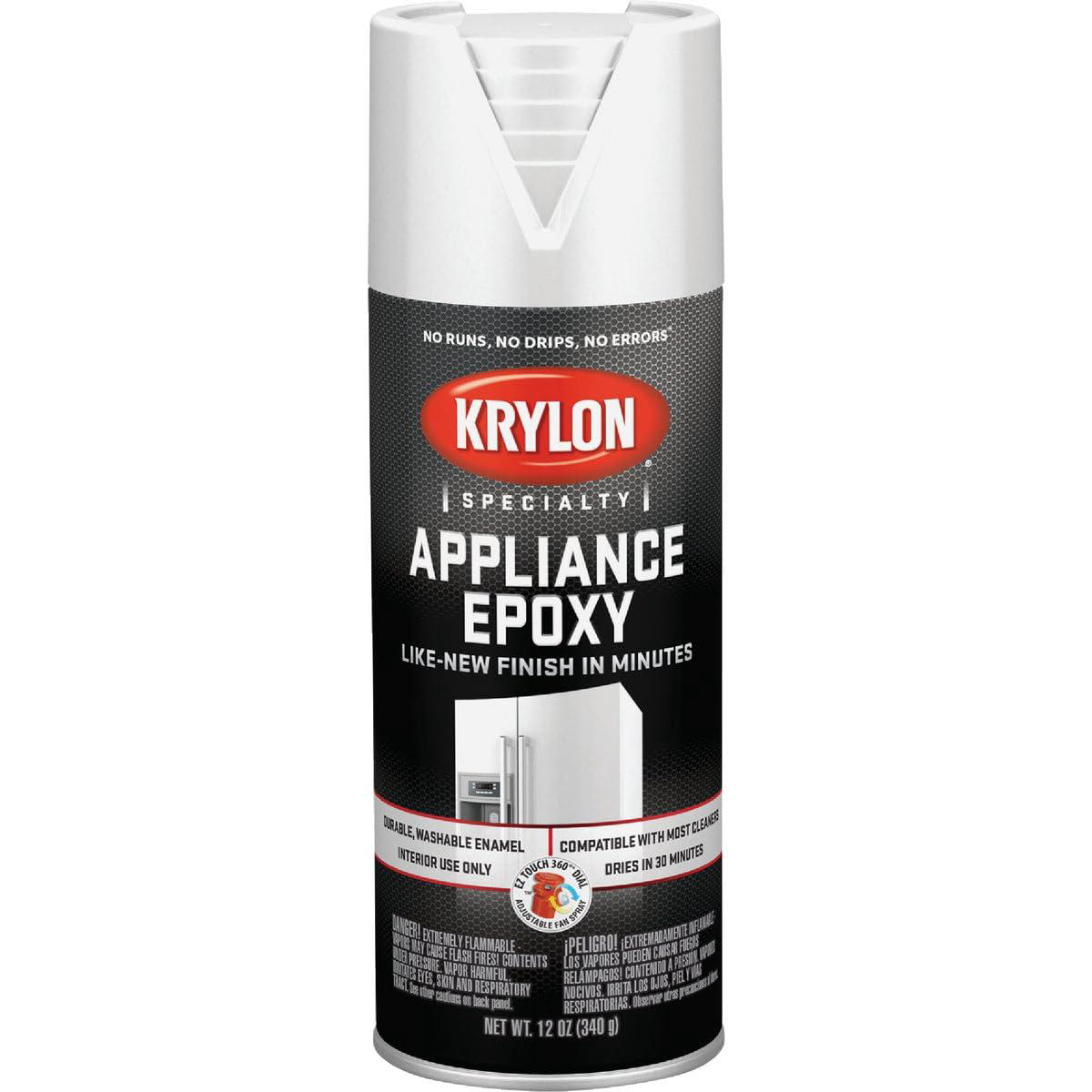 Krylon Appliance Epoxy Spray Paint 12 oz Gloss White Multicolor 12 Ounce (Pack of 1) Aerosol