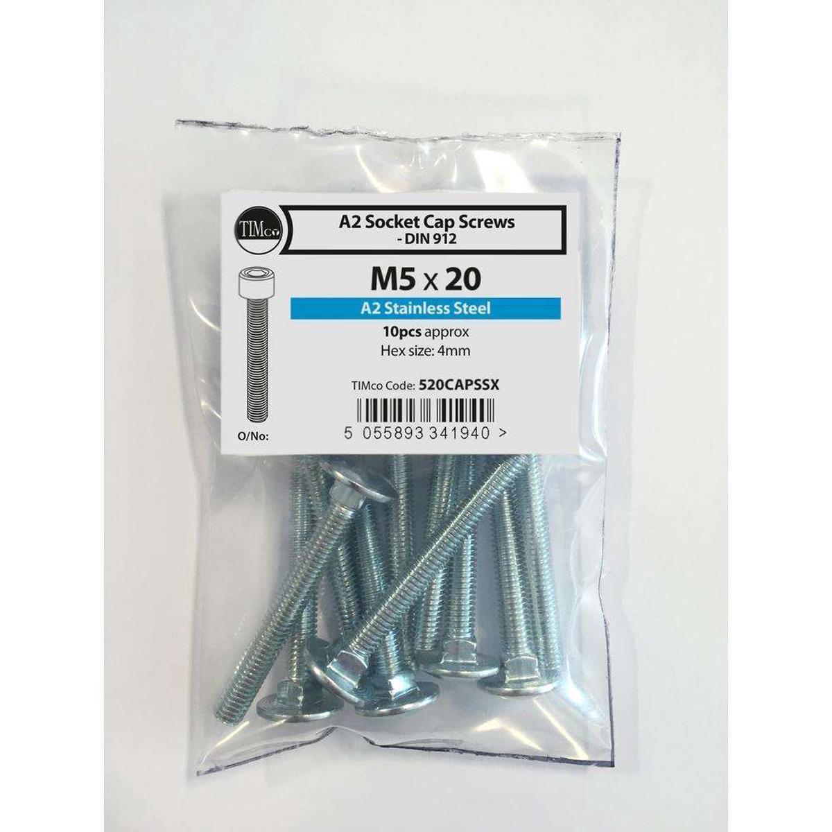 Timco Socket Cap Screws - A2 Ss - 60 X 16 - 10 Pieces