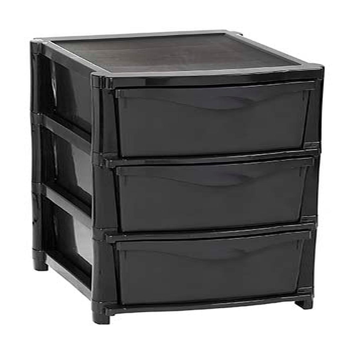Drawer Unit 3 Drawer Black Unassem Xxx