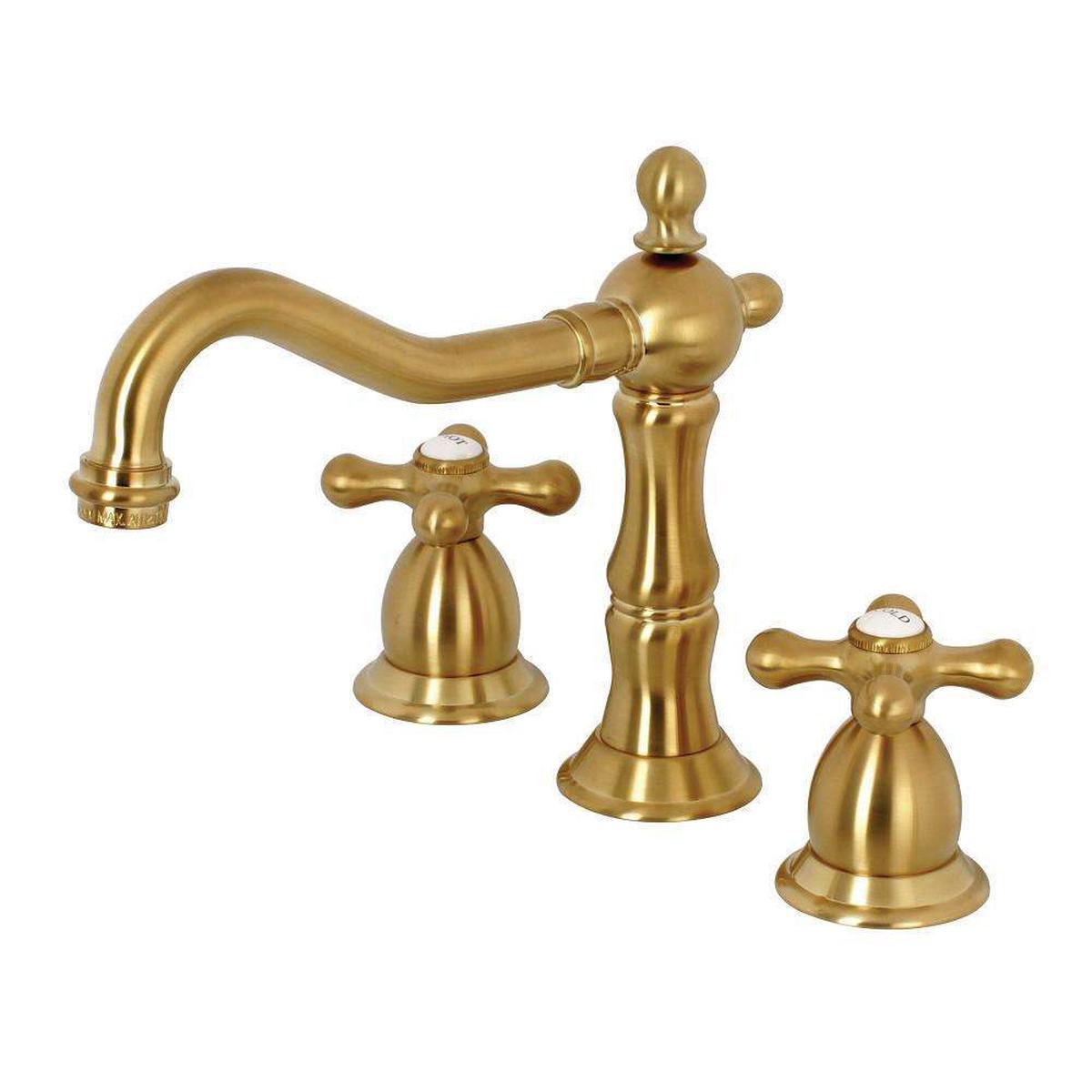 Kingston Brass KS1977AX 8 in. Widespread Bathroom Faucet, Brushed Brass