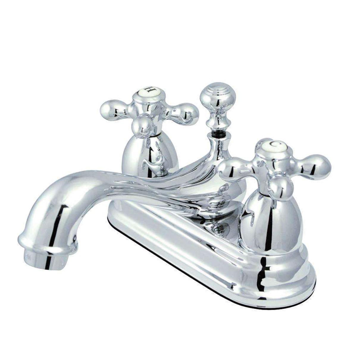 Kingston Brass KS3601AX 4 in Centerset Bathroom Faucet Polished Chrome