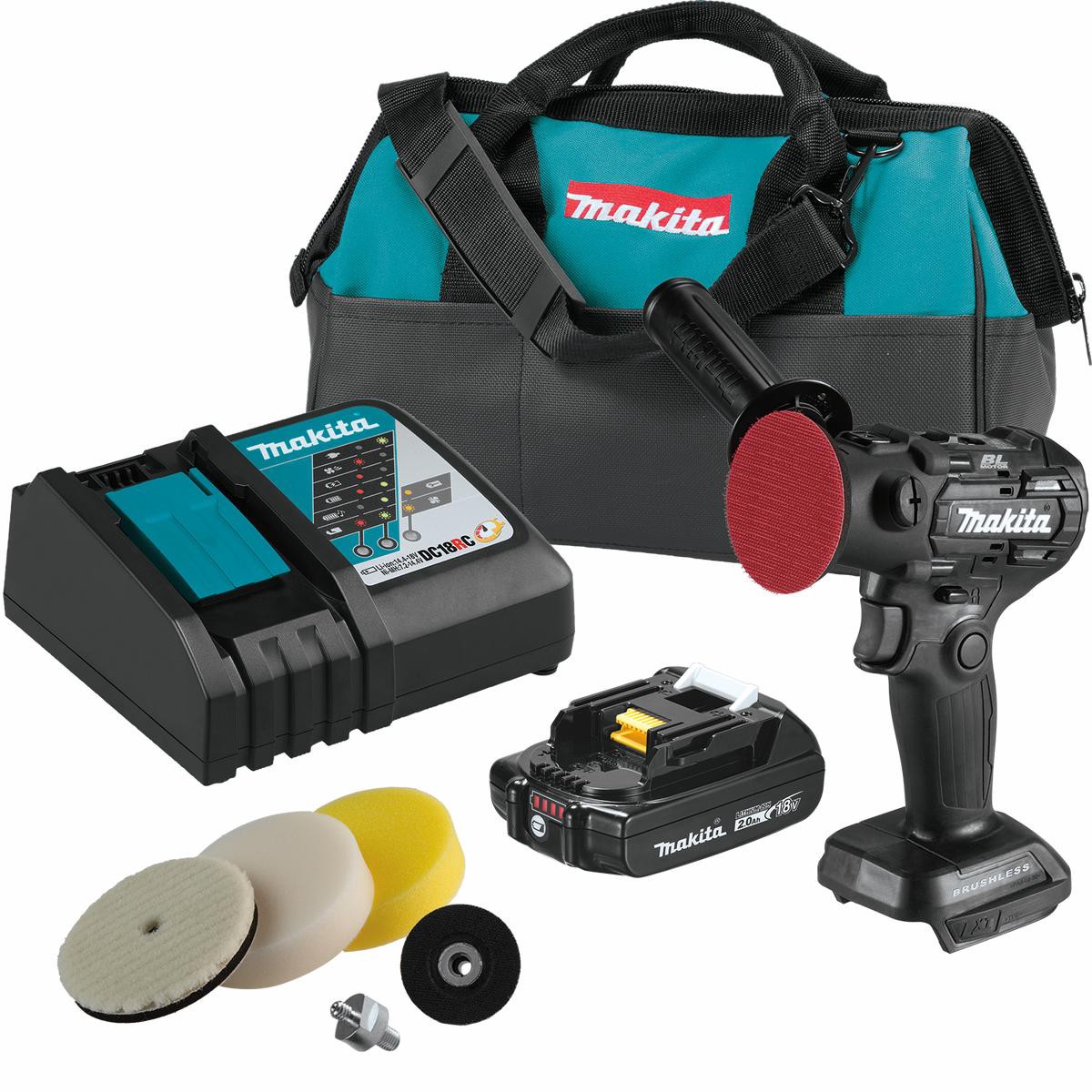 Makita XVP01R1B LithiumIon Sub-Compact Brushless Cordless 38221 Polisher 28221 Sander