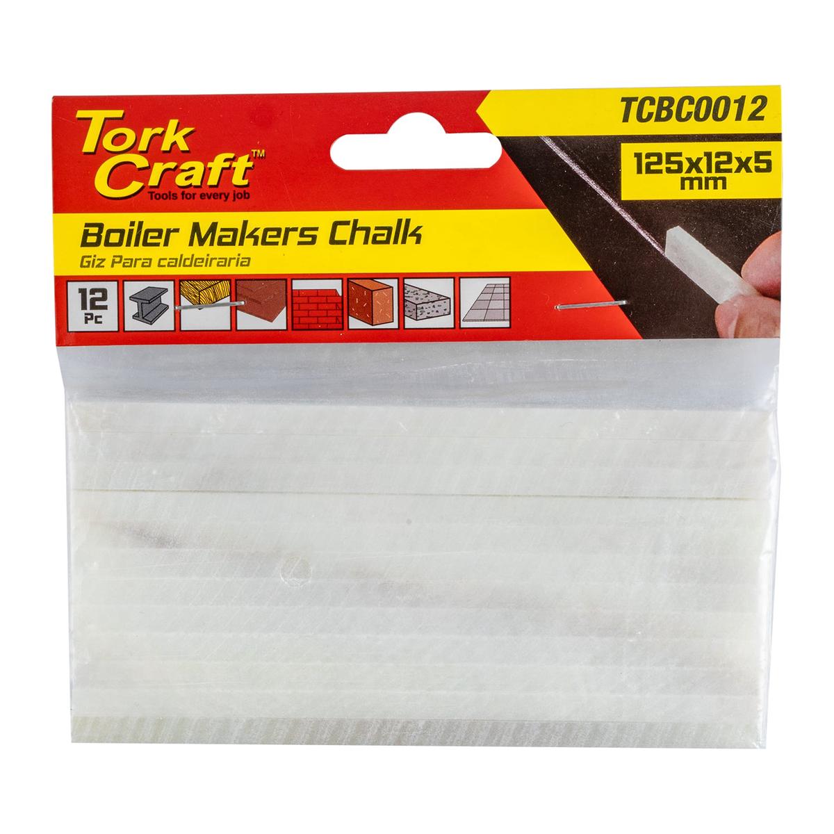 Tork Craft Boiler Makers Chalk 12pc Welders White Soap Stone