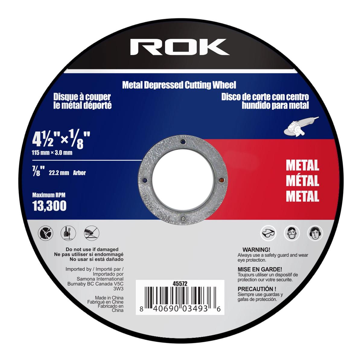 1/8" METAL CUT-OFF WHEEL - DEPRESSED (Size Optional) - 4 1/2in
